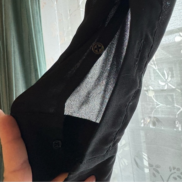 Mossimo | sheer black button down | M - Picture 5 of 8